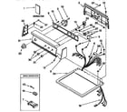 Kenmore 11096591220 top and console parts diagram