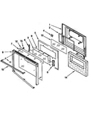 Upper and lower oven door