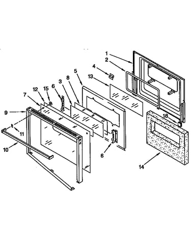 Upper and lower oven door