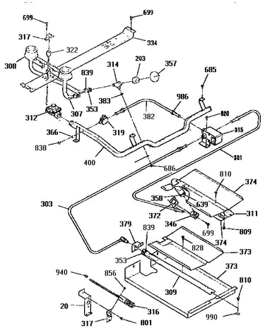 Burner section