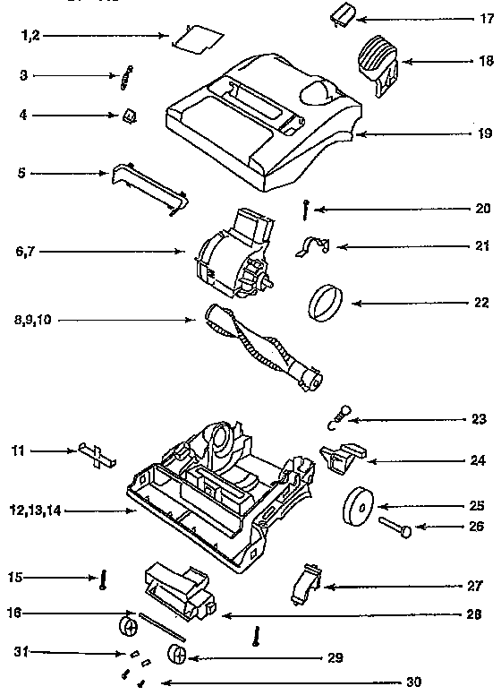 Nozzle and motor assembly