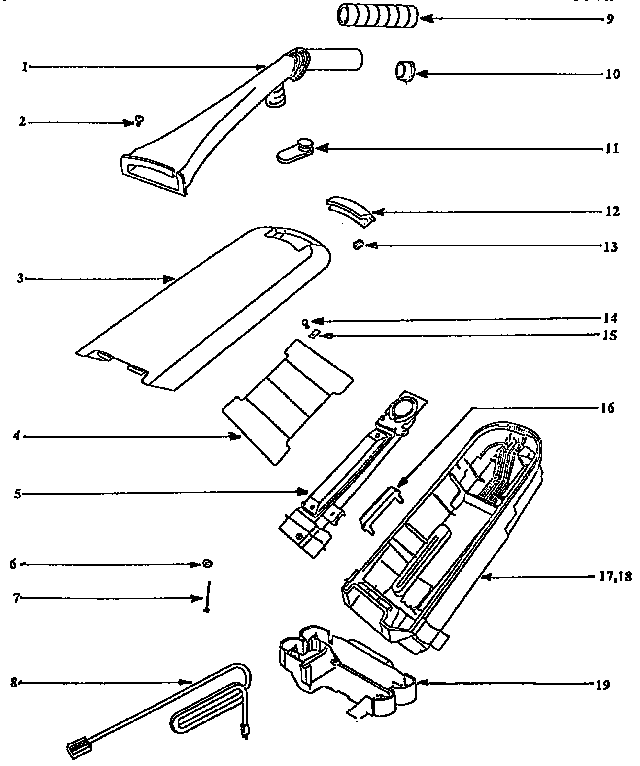 HANDLE AND BAG HOUSING