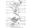 Eureka 9733AT nozzle and motor assembly diagram
