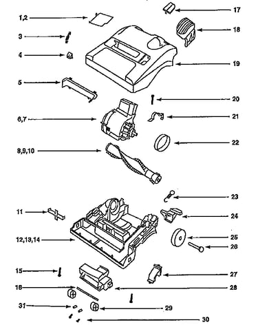 Nozzle and motor assembly
