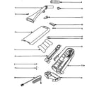 Eureka 9733AT handle and bag housing diagram