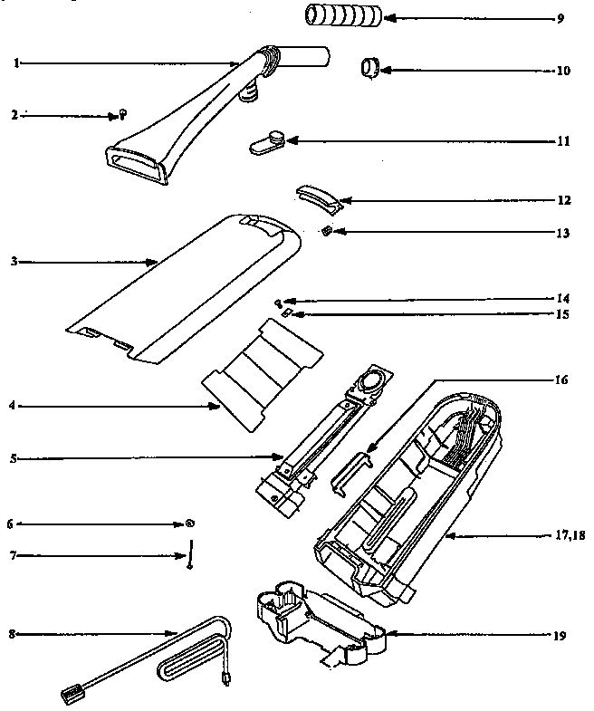 Handle and bag housing