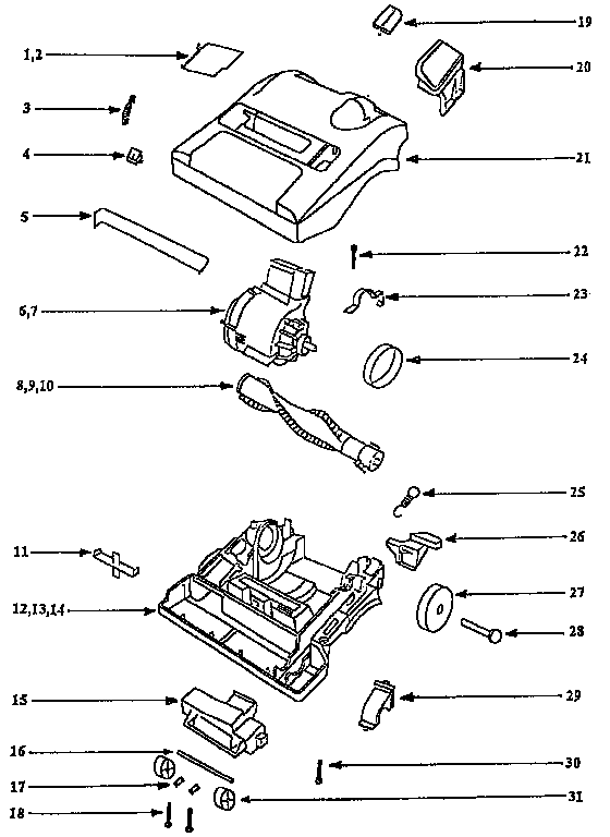 Nozzle and motor assembly