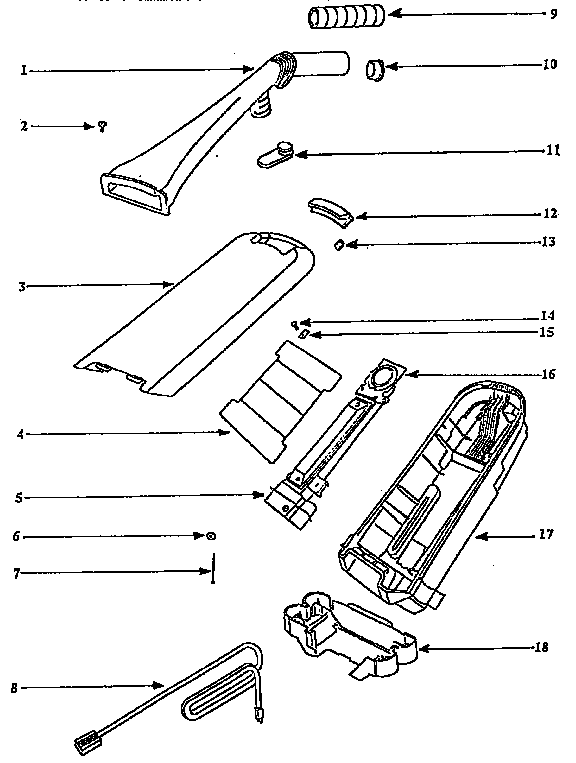 HANDLE AND BAG HOUSING