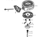 Tecumseh LH195SP-67514 recoil starter 590707 (71/143) diagram