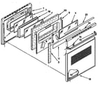 KitchenAid KEBS208ABL0 upper and lower oven door diagram