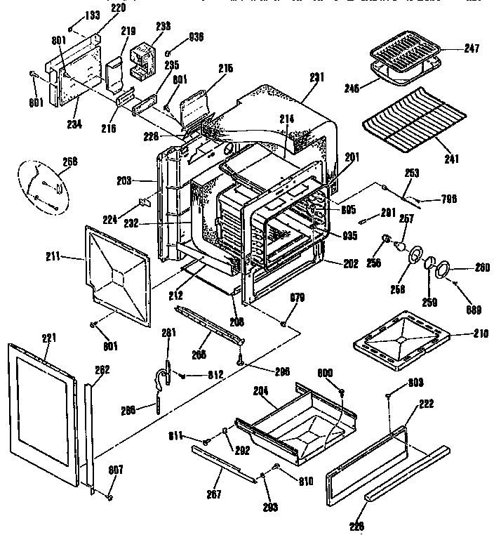 Oven body section