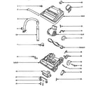 Eureka 9855BTV nozzle and motor assembly diagram