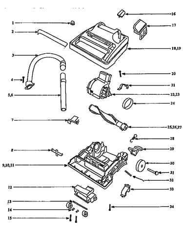 Nozzle and motor assembly