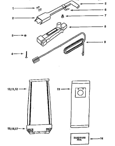 Handle and bag housing