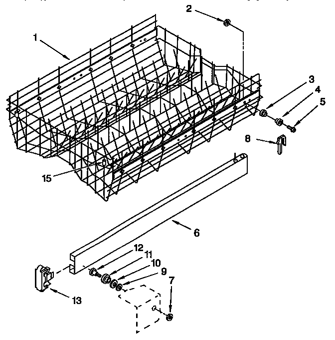 Upper rack and track