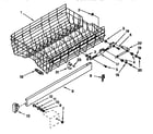KitchenAid KUDI230BW0 upper rack and track diagram