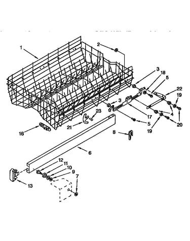 Upper rack and track