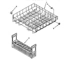 KitchenAid KUDI230BW0 lower rack diagram