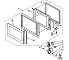 KitchenAid KEMS306XBL0 door and latch diagram