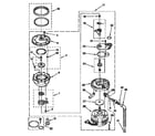 KitchenAid KUDH230BWH0 pump and motor diagram