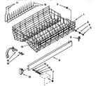 KitchenAid KUDF230B0 upper rack and track diagram
