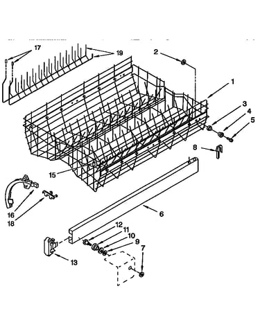 Upper rack and track