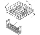 KitchenAid KUDF230B0 lower rack diagram