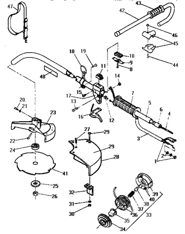 Shaft / shield / cutter assembly
