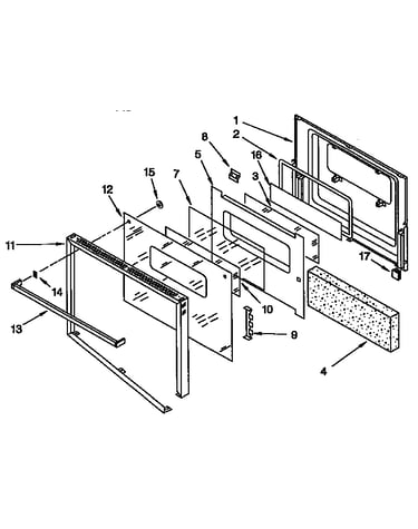 Upper oven door