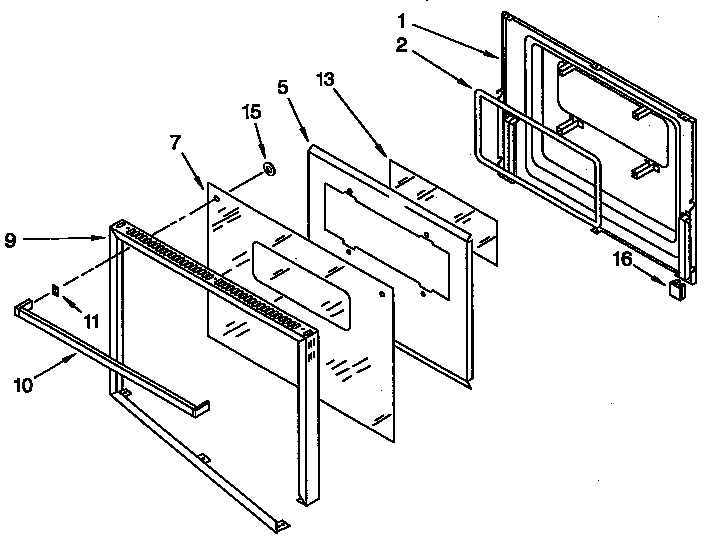 Lower oven door