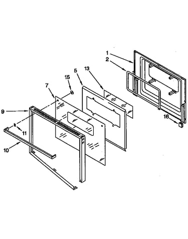 Lower oven door