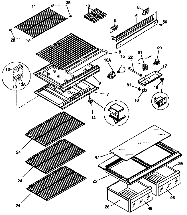 SHELVES AND ACCESSORIES