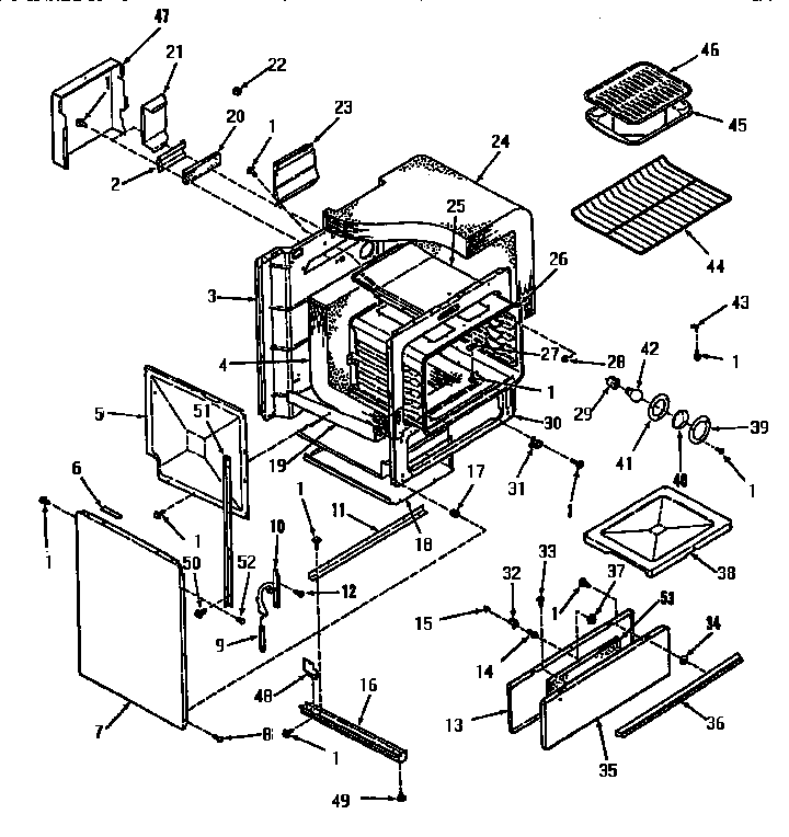Oven body section