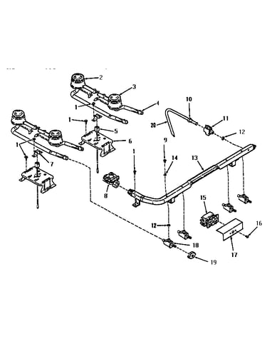 Top burner section