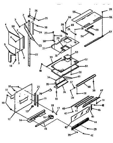 Upper oven pedestal section