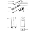 Eureka 9410DT handle and bag housing diagram
