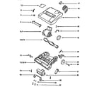 Eureka 9202ET nozzle and motor assembly diagram