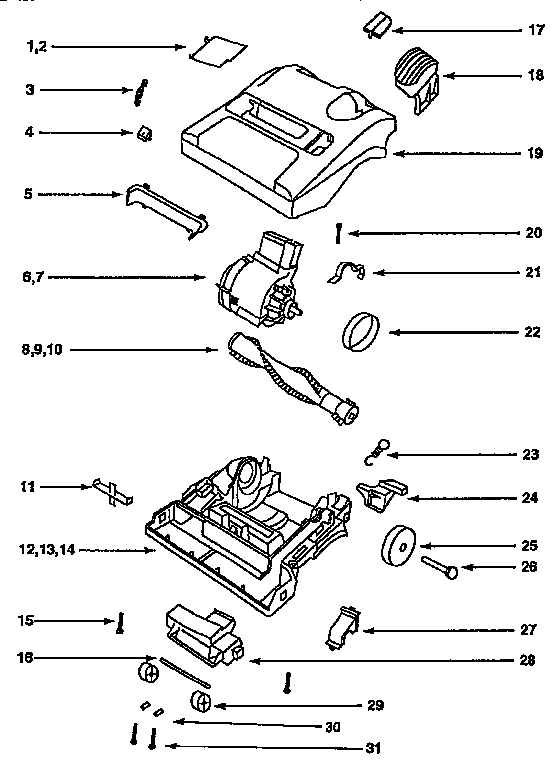 Nozzle and motor assembly