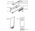 Eureka 9206AT handle and bag housing diagram