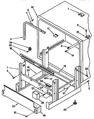 Frame and tank