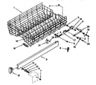 KitchenAid KUDI23HBW0 upper rack and track diagram