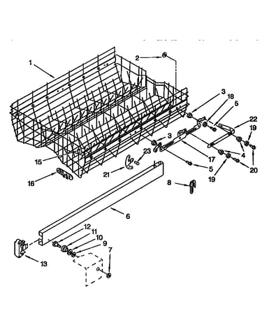 Upper rack and track