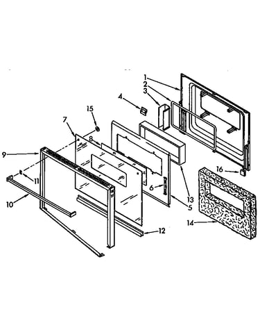 Upper oven door