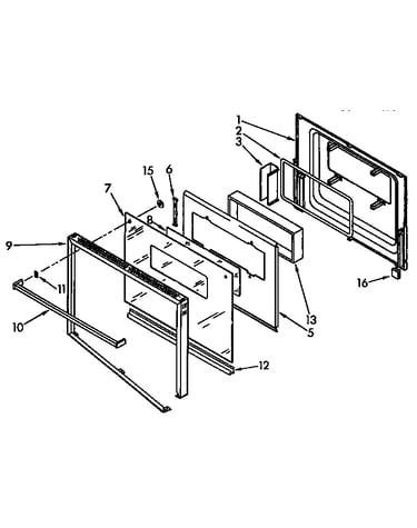 Lower oven door