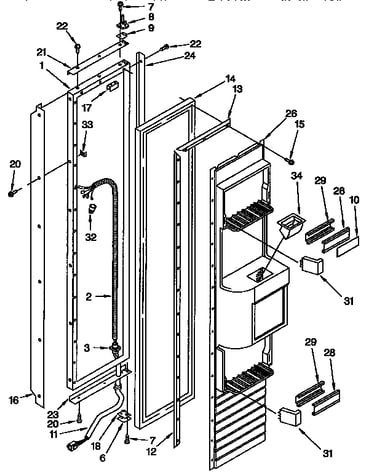 Freezer door