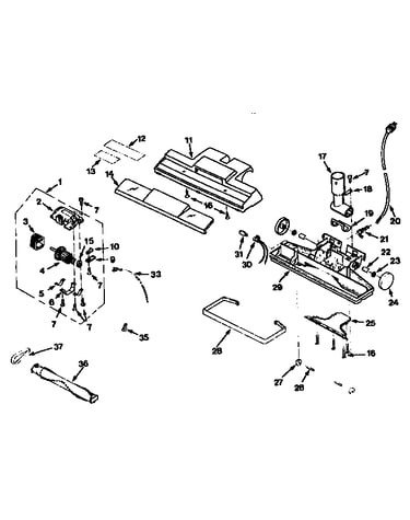 Nozzle and motor assembly