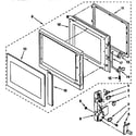 KitchenAid KEMS306XBL2 door and latch diagram