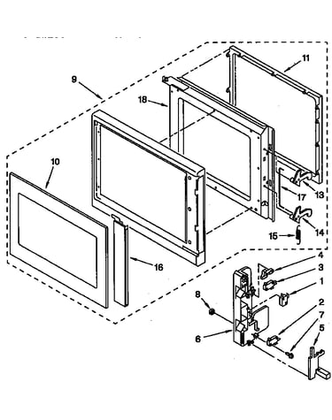 Door and latch