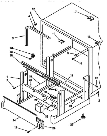 Frame and tank