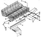 KitchenAid KUDJ230YAL2 upper rack and track diagram